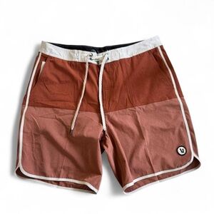 Vuori Men's Brown and Tan Board Shorts